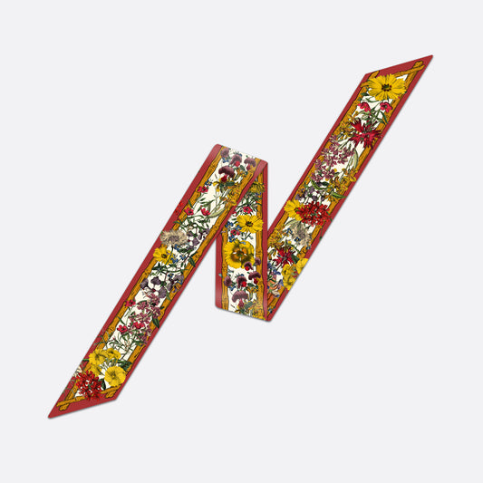 Twilly Jardin Fleuri Vintage Red